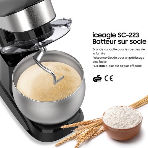 Robot Pâtissier 6L Batteurs Sur Socle 1500w