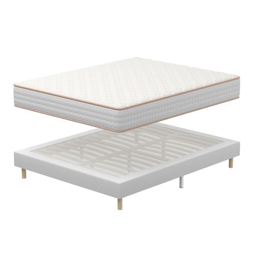 Ensemble Matelas Mousse 140x190 cm Epaisseur 18 cm + sommier tapissier
