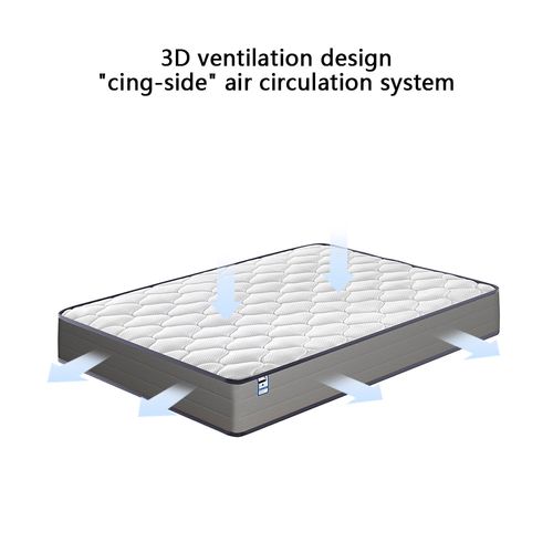 Ensemble Matelas à Ressorts 160x200 cm Epaisseur 20 cm + Sommier Tapissier Déco
