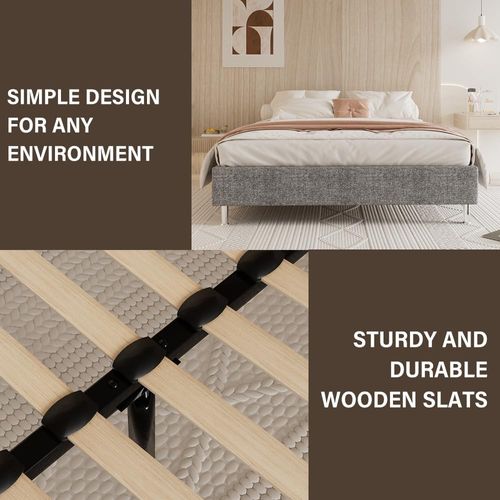 Ensemble Matelas Mousse 140x190 cm Epaisseur 18 cm + sommier déco