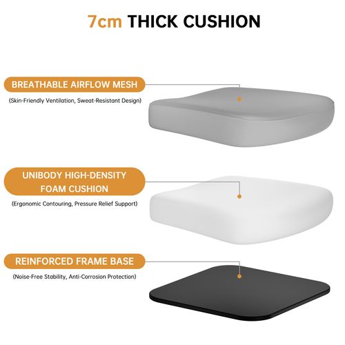 Fauteuil De Bureau Ergonomique Avec Appui-tête, Accoudoirs Et Hauteur Réglables - Gris