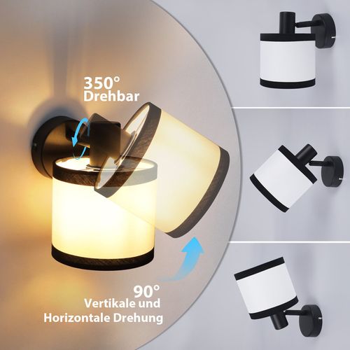 Spot de plafond 1 flamme E14, noir, orientable, en tissu, vintage/rétro, sans ampoule.