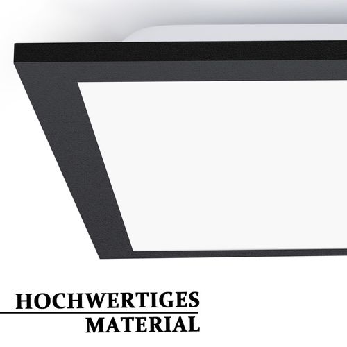 Plafonnier LED 100x25, Panneau Rgb Dimmable Avec Télécommande, 24w Noir.