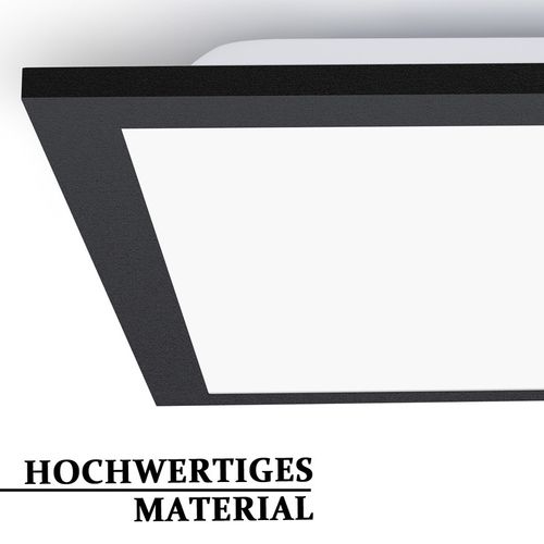 Panneau LED 120x30, Plafonnier Rgb Dimmable Avec Télécommande, 39w Noir.