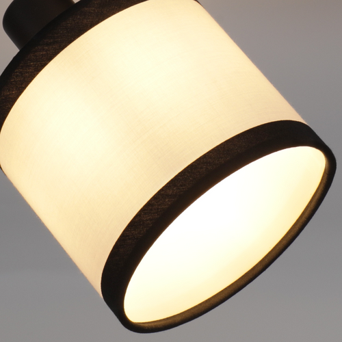 Plafonnier 4 Spots Noir, Vintage E14 Pivotant, Pour Salon et Chambre.