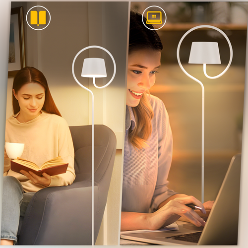 Lampadaire Solaire Extérieur 120cm, LED Dimmable, Sans Fil, Batterie USB-c.