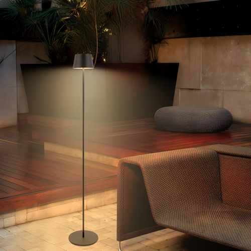 Lampadaire LED Solaire 120cm, Tactile Dimmable 3000k-6500k, Réglable.