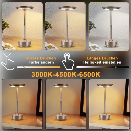 Lampe De Table LED Sans Fil, Tactile Dimmable, Batterie USB (lot De 2).
