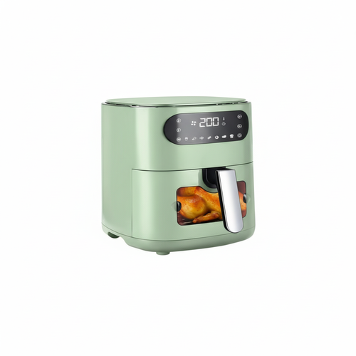 Friteuse à Air 6l, Avec Hublot, 7 Programmes, Silencieuse, Vert.