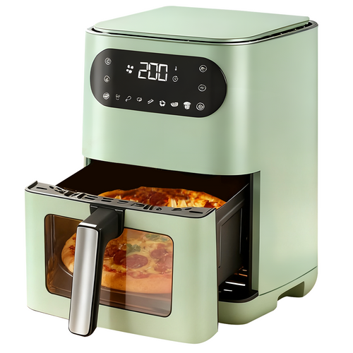Friteuse sans Huile 6L 1500W friteuse à air Silencieuse Air Fryer avec 7 Programmes