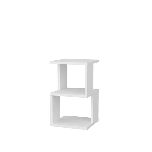 Table De Chevet Carter , Etagères Ouvertes, Table D`appoint (blanc)