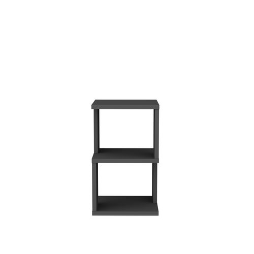 Table De Chevet Carter , Etagères Ouvertes, Table D`appoint (anthracite)
