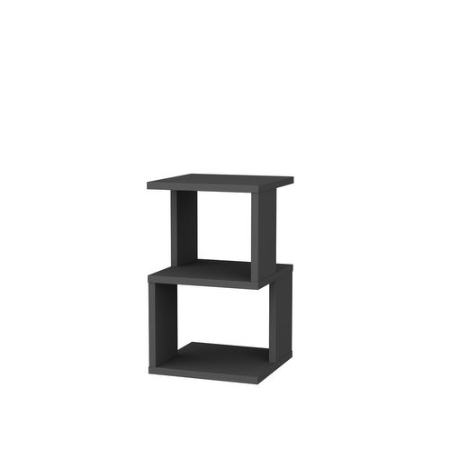 Table De Chevet Carter , Etagères Ouvertes, Table D`appoint (anthracite)