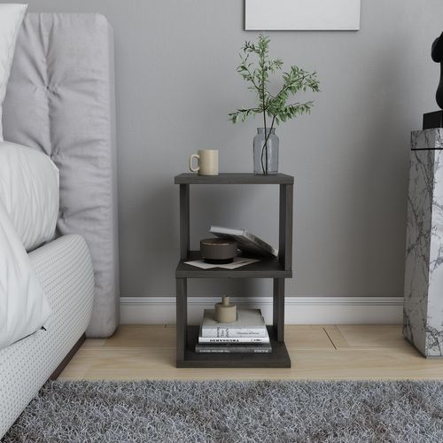 Table De Chevet Carter , Etagères Ouvertes, Table D'appoint (wenge)