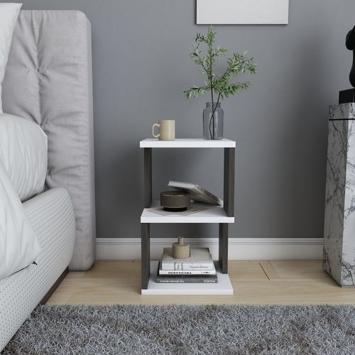 Table De Chevet Carter  - Etagères Ouvertes - Table D'appoint