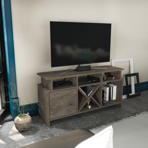 Auburn TV Meuble TV 120 Cm Pour Les TVs 55" - Niches Et Armoire (wenge)