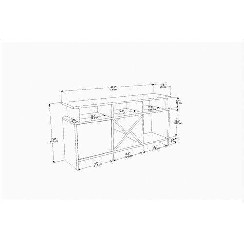 Auburn TV Meuble TV 120 Cm Pour Les TVs 55" - Niches Et Armoire (wenge)