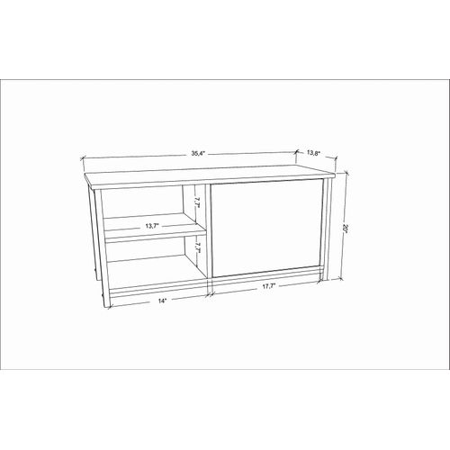 Meuble TV Muskegon 90 Cm Placard Et Étagères Ouvertes (doré Et Wenge)