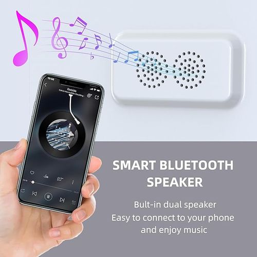 Miroir De Maquillage Hollywood Bluetooth Avec Bande Lumineuse LED - 25x30 Cm