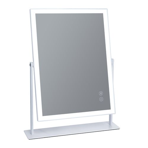 Miroir De Maquillage Hollywood Coiffeuse Bluetooth Avec Bande Lumineuse LED -30x41 Cm