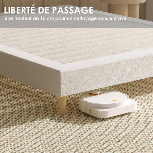 Ensemble Matelas Ressorts 140x190 Cm Epaisseur 25 cm + sommier déco