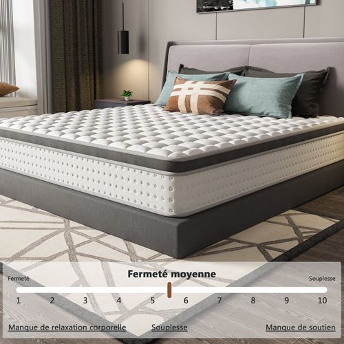Matelas Ressorts 160x200 Cm Accueil Mémoire De Forme Épaisseur 25 Cm