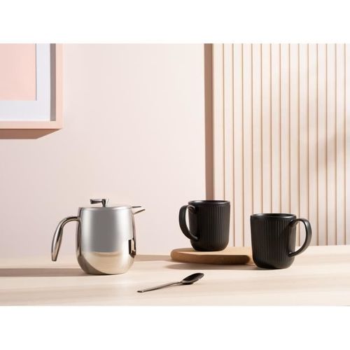 Cafetiere à Piston - Columbia - Double Paroi - 4 Tasses - 0.5 L - Inox - Mat