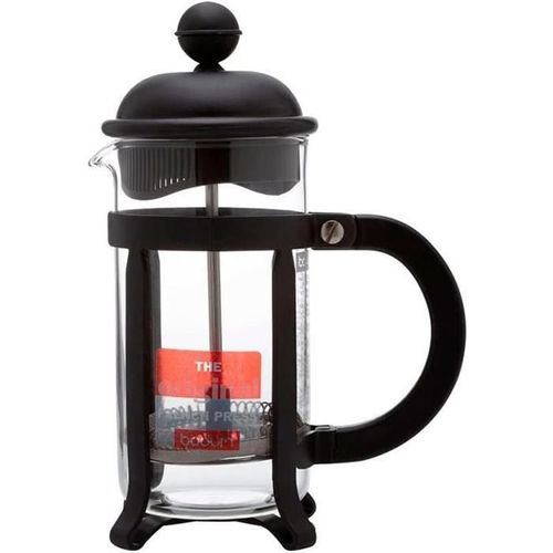 Cafetiere à Piston - Java - Monture Et Couvercle En Plastique - 8 Tasses - 1 L - Noir