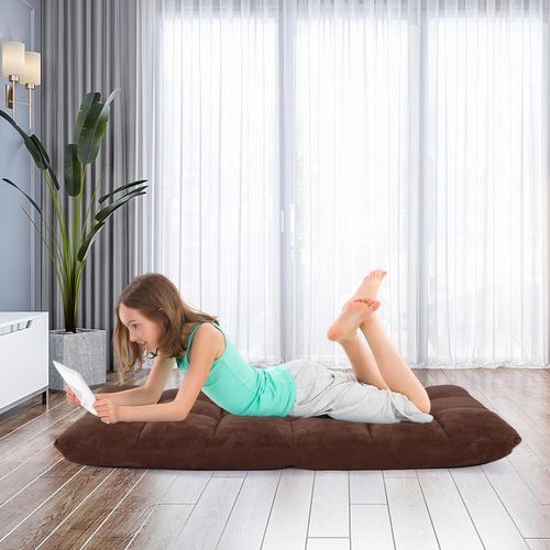 Canapé Paresseux Tatami Pliable Chaise De Plancher Coussin De Chaise,105 X 57 X 15 Cm (café)
