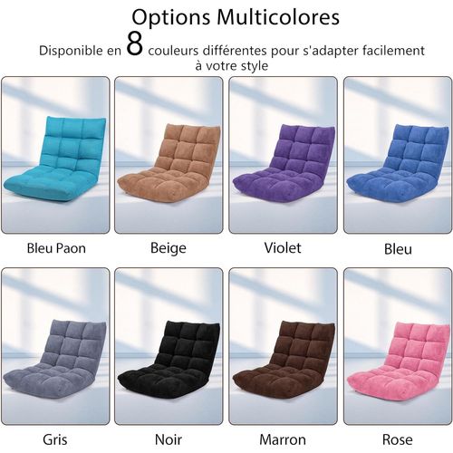 Canapé Paresseux Tatami Pliable Chaise De Plancher Coussin De Chaise,105 X 57 X 15 Cm (café)