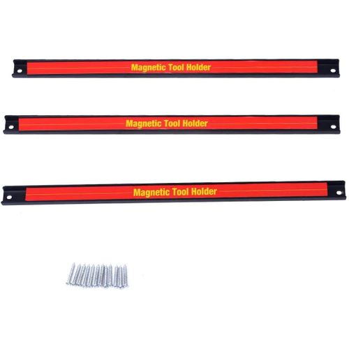 Lot De 3 Barres Magnétiques Professionnelles Porte Outil Longueur De 46 Cm Et Charge Max. 10 Kg