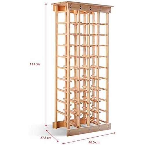 Étagère à Vin Casier à 44 Bouteilles 46,5 X 27,5 X 113 Cm