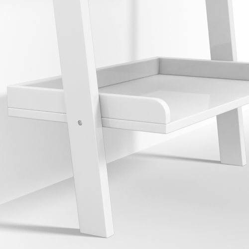 Etagère Echelle De 5 Etages 56 X 32,5 X 189 Cm Blanche Panneau