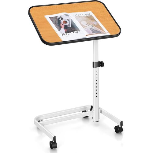 Table De Lit Avec Roulettes Verrouillables, Table Roulante Pour Lit Réglable En Hauteur, Charge 20kg