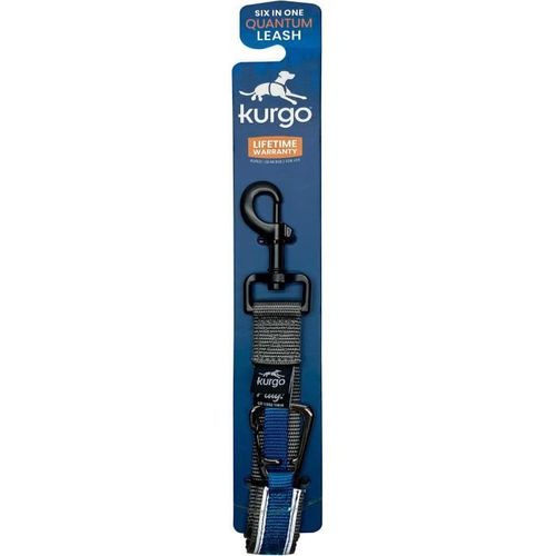 Laisse Mains Libres - Kurgo - Quantum - 6 Positions - 120 à 180 Cm - Bleu