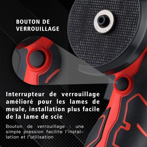 Meuleuse D'angle Sans Fil, 16,8 V, Vitesse Nominale : 19 500 Tr/min, Diamètre Maximal De La Meule :