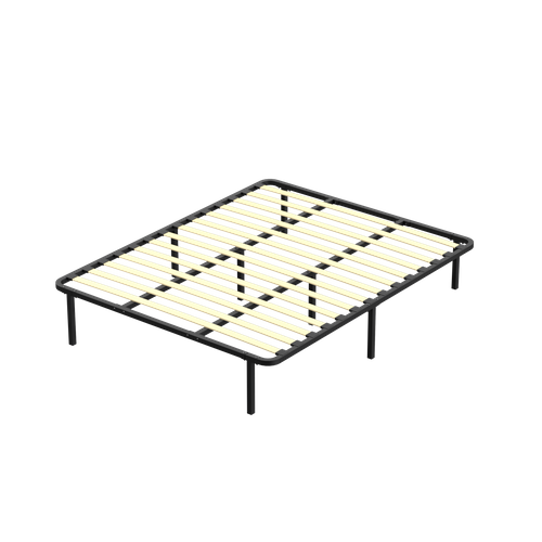 Cadre De Lit 140 X 190 Cm, Hauteur 29cm, Équipé De 8 Pieds.