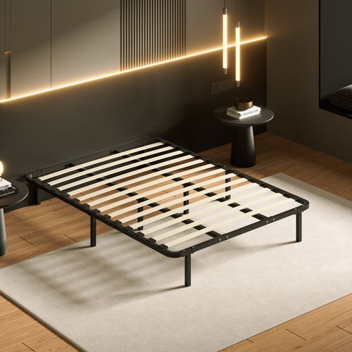 Cadre De Lit 140 X 190 Cm, Hauteur 29cm, Équipé De 8 Pieds.