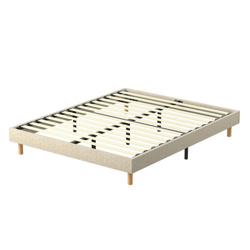 Sommier Tapissier 160x200cm , 14 Lattes, Comfort, Beige