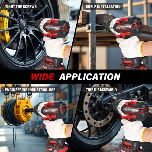 Clé à Chocs Sans Balais 1/2" 1300 Nm, 2 X 4.0 Ah Batteries, Avec 5 Douilles (17/19/21/22/24 Mm)