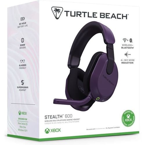 Casque Gaming Sans Fil - Tbs-2102-45 - Stealth 600 - Gen 3 - Xb - Violet