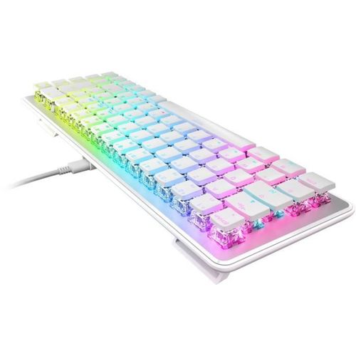 Clavier Filaire - Optique Et Mécanique - Roccat - Vulcan Ii Max - Azerty - Rétro-éclairage - Blanc