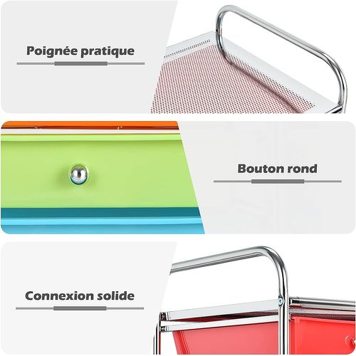 Tour De Rangement Sur Roulettes Avec 20 Tiroirs 64 X 39 X 88 Cm Chariot De Rangement