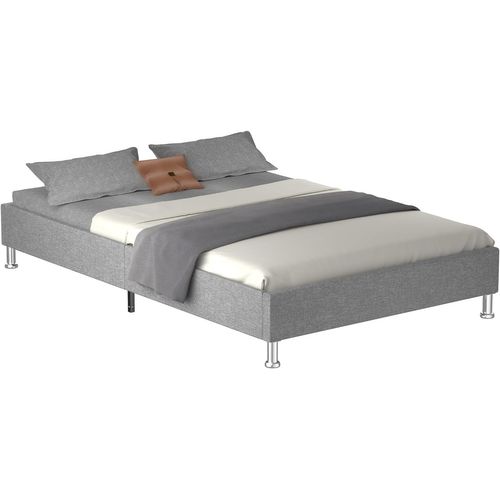 Ensemble 140x190cm Matelas à Ressorts Epaisseur 30 cm + sommier déco gris