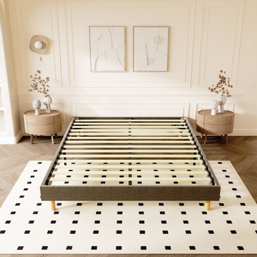 Sommier Tapissier 160x200cm , 14 Lattes, Comfort, Brun