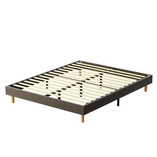 Sommier Tapissier 160x200cm , 14 Lattes, Comfort, Brun