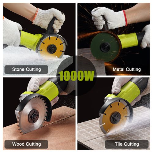 Meuleuse D'angle 125mm 1000w 2000-12000 Trs/min Avec 20 Accessoires, Meuleuses D'angle Avec Sac À