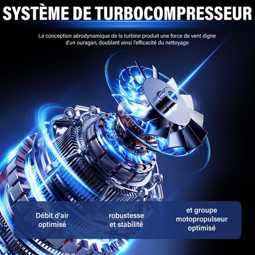 Souffleur De Feuilles Sans Fil Teeno - 21 V - Avec 2 Batteries De 6,0 Ah