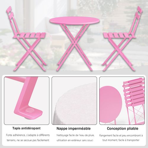 Lot De 3 Meubles De Jardin De Balcon,bistrot Bar Salon De Jardin Exterieur 2 Personnes