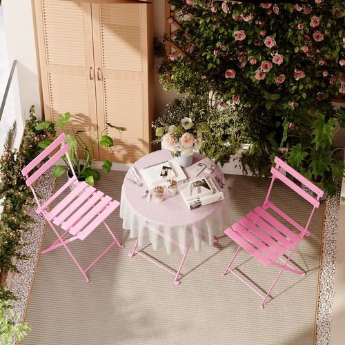 Lot De 3 Meubles De Jardin De Balcon,bistrot Bar Salon De Jardin Exterieur 2 Personnes